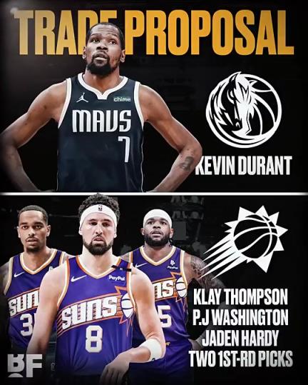 和歐文濃眉組三巨？美媒：獨(dú)行俠可用克萊+PJ+哈迪+倆首輪去換KD